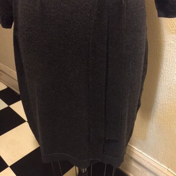 Rabbit Rabbit Rabbit Designs Gray Belted Sweater Dress Size XL - Picture 4 of 9